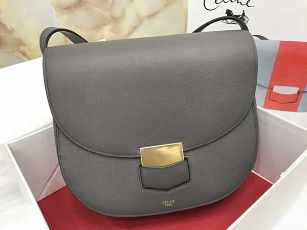 Fake Fashion Discount Gray Celine Trotteur Crossbody Bags Online